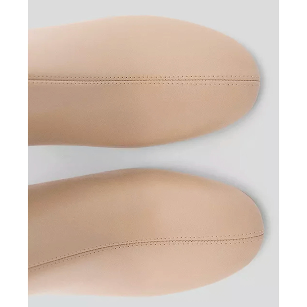 NEW MANGO MNG BEIGE HARRISON LEATHER TALL KNEE BOOTS SZ 38 US 7.5 - Picture 4 of 5